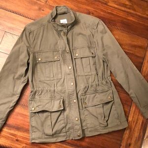 Gap army green utility jacket.